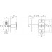 2602/4-50 BLIS. INSTEEKGRENDEL, DM50MM, VOORPLAAT F1 GEELOXEERD 22X55MM RECHTHOEKIG, F1 GEELOXEERDE KNOP, ROZET, SLUITPLAAT EN BUISSTUK, SCHOOT ZAMAC VERZINKT, BLISTERVERPAKKING, DR 1+2+
