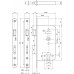 242417T2460-1 PANIEKDEURSLOT, SKG**, DM60MM, PC72MM, KRUKGAT 8MM DOORGAAND, VOORPLAAT RVS 24X235MM RECHTHOEKIG, EN179, EN12209, CE MARKERING, DR 1+3.
