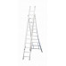BOUW-LADDER, 3 X 10 SPORTEN, OPEN VOET