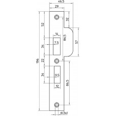 SLUITPLAAT P4119/17 LS*AFGEROND