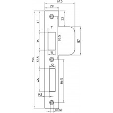 SLUITPLAAT 4119/17 T LINKS