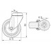 ZWENKWIEL 75MM - ZONDER REM - RUBBER - GRIJS - 75KG