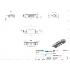 BLOKSCHARNIER 80MM WIT GELAKT