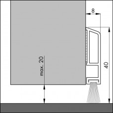 ELLEN TOCHTPROFIEL PVC PDS-B ZK MER. 100 (DECO & COMFORT)