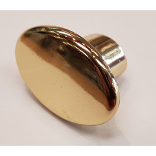 KNOP OVAL VERMESSINGD 27X37MM