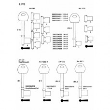 BORSTSLEUTEL LIPS GEFREESD