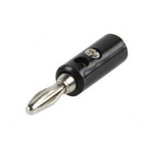 BANANA CONNECTOR MALE PVC ZWART