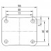 ZWENKWIEL 100MM - MET REM - RUBBER - ZWART - 70KG