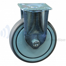 BOKWIEL 75MM - RUBBER - GRIJS - KOGELLAGER - 75KG