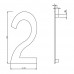HUISNUMMER 2 150MM RVS