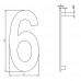 HUISNUMMER 6 150MM RVS