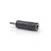 STEREO-AUDIO-ADAPTER 3.5 MM MALE - 6.35 MM FEMALE ZWART