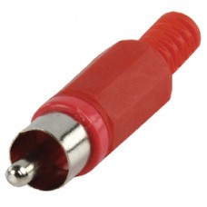 CONNECTOR RCA MALE PVC ROOD