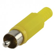 CONNECTOR RCA PVC GEEL