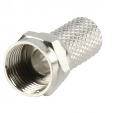 F-CONNECTOR 6.4 MM MALE METAAL ZILVER