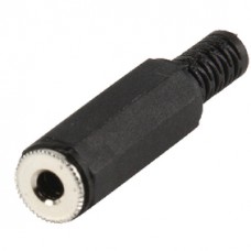 MONOCONNECTOR 3.5 MM FEMALE PVC ZWART