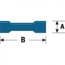 CONNECTOR FAST ON 4.8 MM FEMALE PVC BLAUW