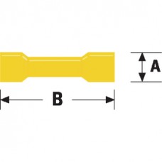 CONNECTOR FAST ON 6.8 MM FEMALE PVC GEEL