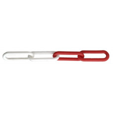 KETTING 8MM KUNSTST. ROOD/WIT / 1500-08