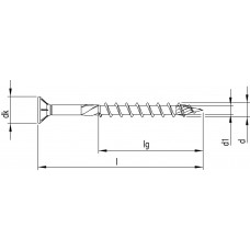 HECO-TOPIX A2 5,0 X 70, VLONDERSCHROEF, PLATVERZONKEN KOP MET FREES...