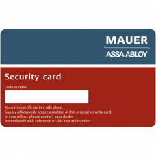 MAUER CERTIFICAAT NR.: DUPLIKAAT-MONOSLUITING