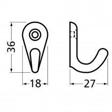 HANDDOEKHAAK NIKKEL